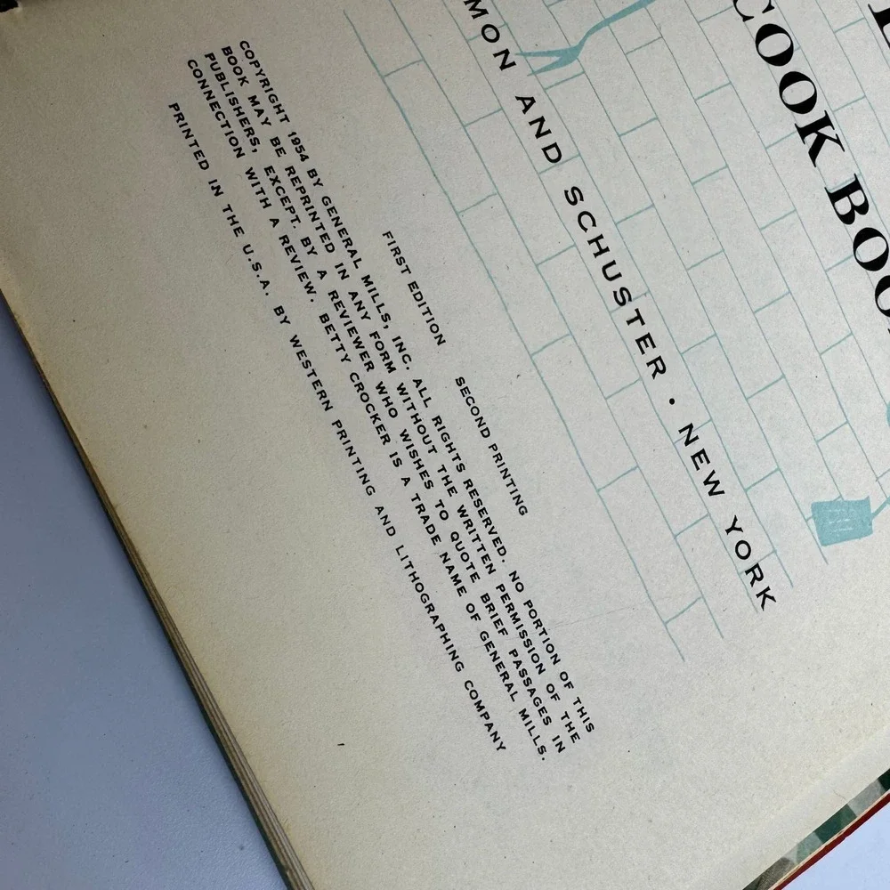 Betty Crockers Good and Easy Cook Book 1954 First Edition Second Printing Spiral